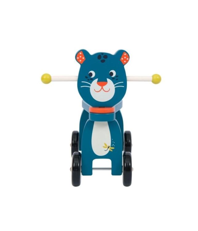Moulin Roty Houten Loopfiets/Vierwieler Panter 'Dans la Jungle' (668740) - SPADT - speelgoed met advies