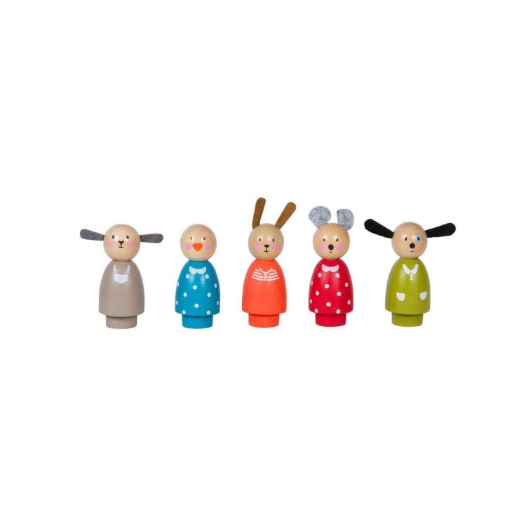 Moulin Roty Houten Poppetjes 'La Grande Famille' (632421) - SPADT - speelgoed met advies