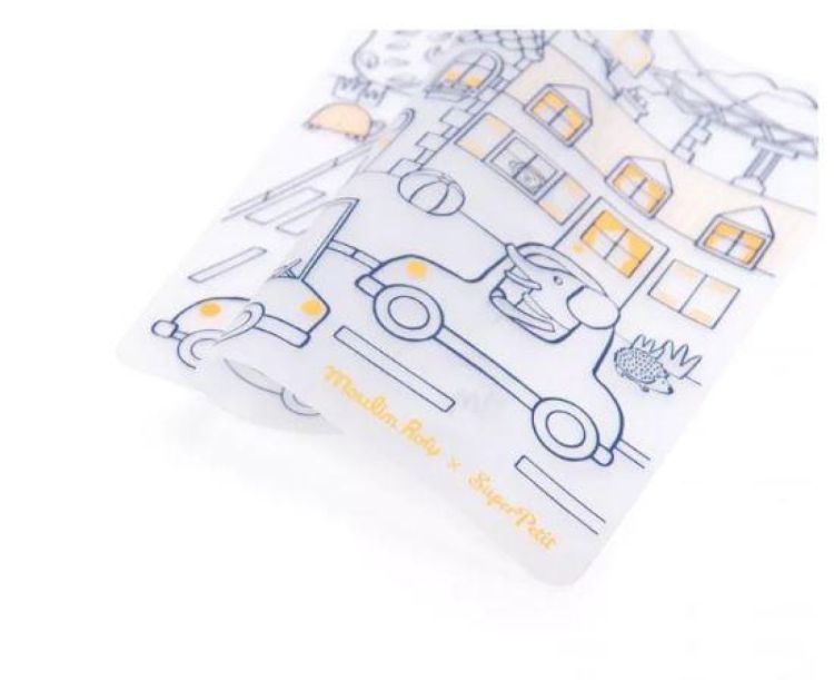 Moulin Roty Kleurmat Placemat 'Les Popipop' (661616) - SPADT - speelgoed met advies