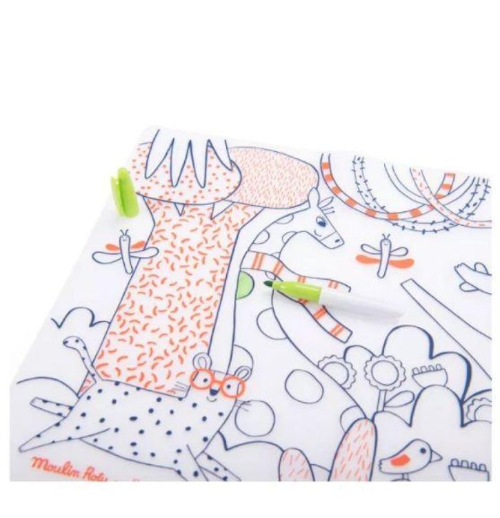 Moulin Roty Kleurmat Placemat 'Les Toupitis' (679604) - SPADT - speelgoed met advies