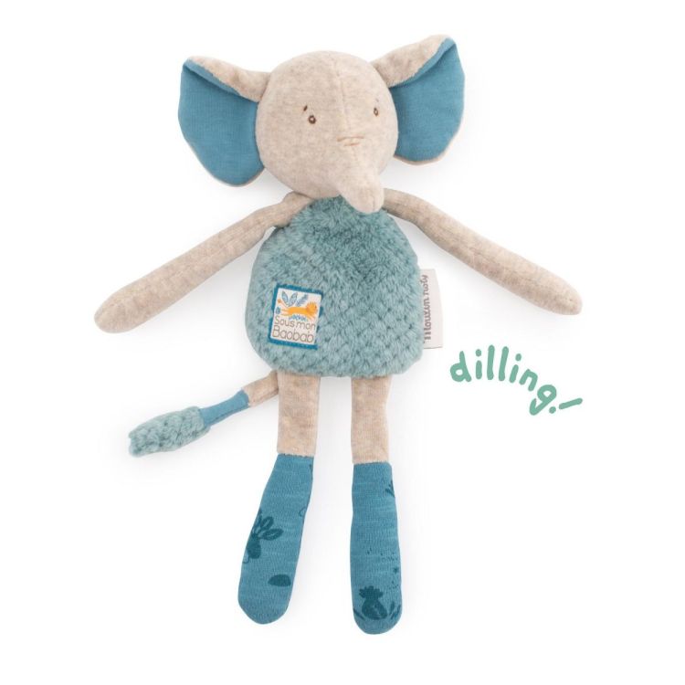 Moulin Roty Knuffel Rammelaar 'Olifant' Sous mon Baobab (669024) - SPADT - speelgoed met advies