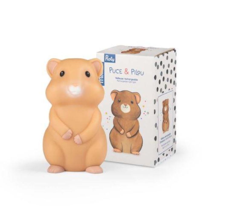 Moulin Roty Nachtlampje Hamster Puce & Pilou (684045) - SPADT - speelgoed met advies