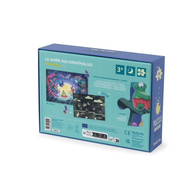Moulin Roty Puzzel glow in the dark In het maanlicht (24 st) La mare (689401) - SPADT - speelgoed met advies