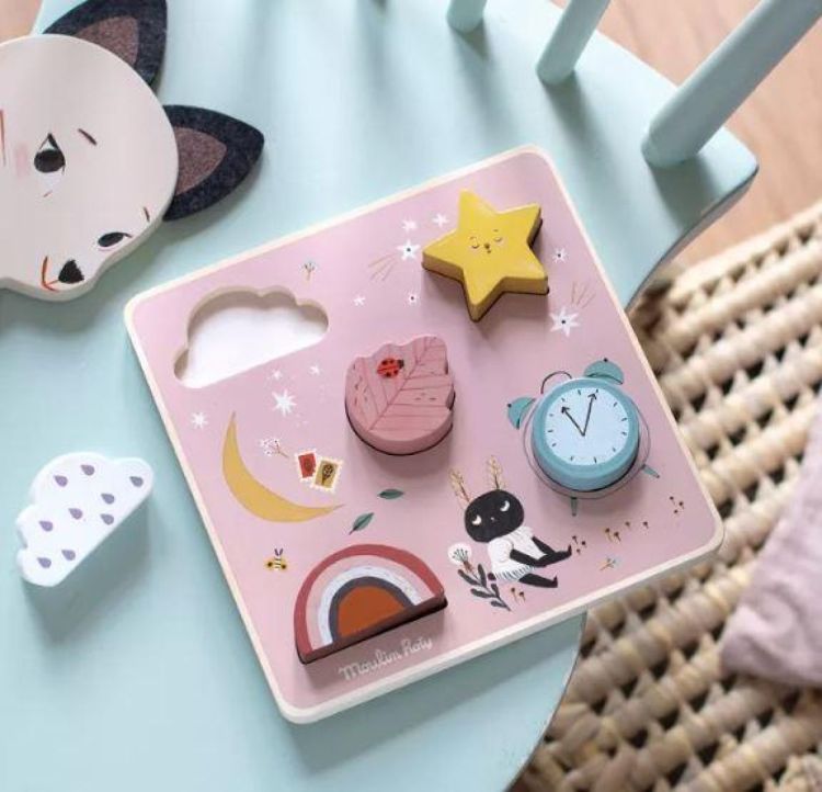 Moulin Roty Sensorische Puzzel 'Après la Pluie' (715125) - SPADT - speelgoed met advies