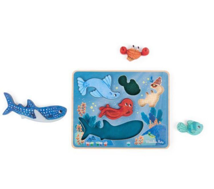 Moulin Roty Sensorische Puzzel 'Les Avontures de Paulie' (676381) - SPADT - speelgoed met advies