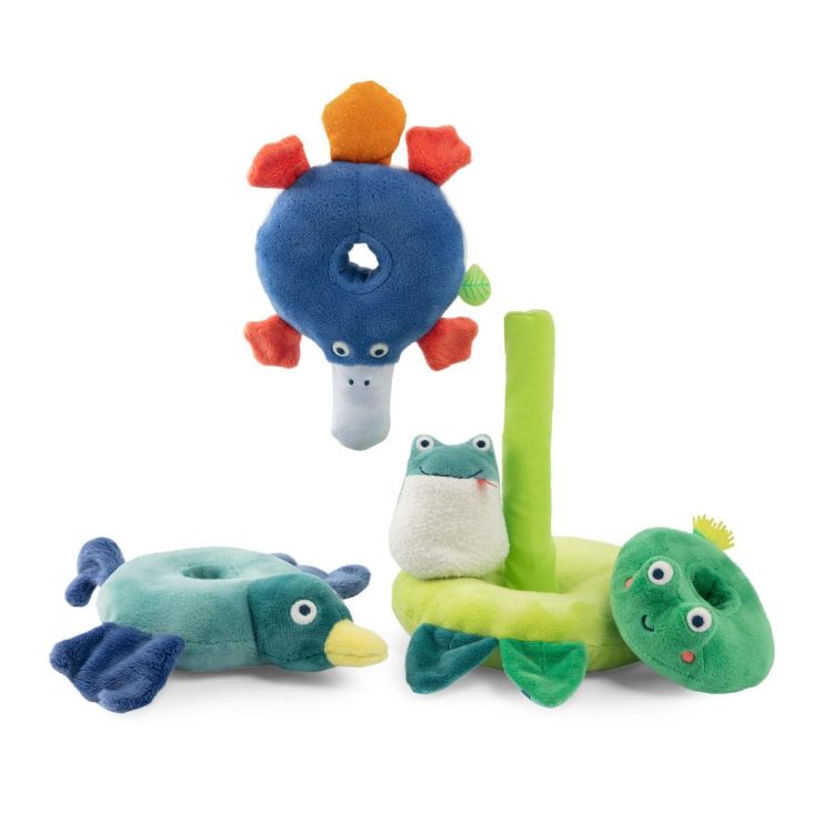 Moulin Roty Stapeldieren van stof La mare aux grenouilles (689095) - SPADT - speelgoed met advies