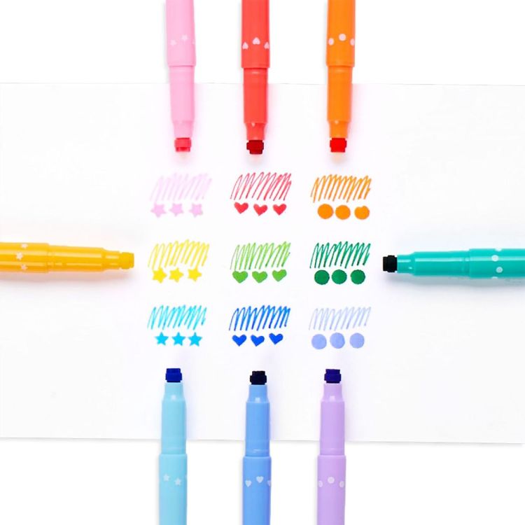Ooly Confetti Stamp Double Ended Markers (02.130.092) - SPADT - speelgoed met advies
