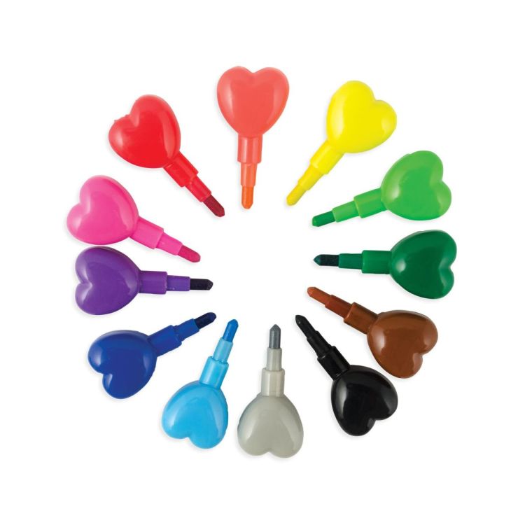 Ooly Heart to Heart Stacking Crayons (02.133.077) - SPADT - speelgoed met advies