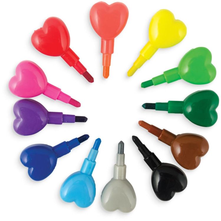Ooly Heart to Heart Stacking Crayons (02.133.077) - SPADT - speelgoed met advies