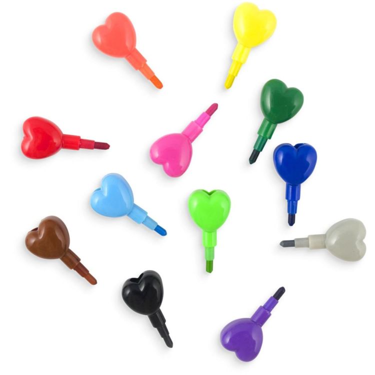 Ooly Heart to Heart Stacking Crayons (02.133.077) - SPADT - speelgoed met advies
