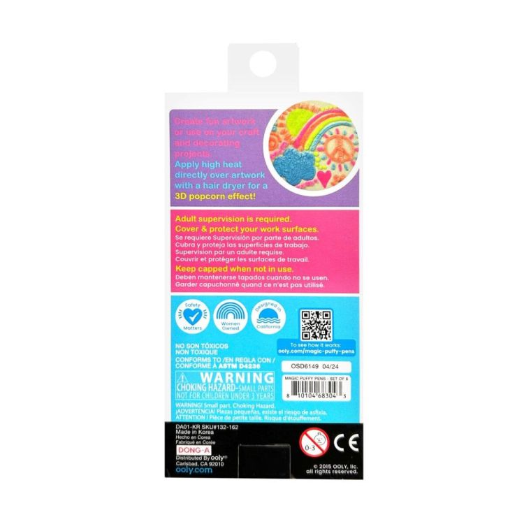 Ooly Magic Neon Puffy Pens (02.132.162) - SPADT - speelgoed met advies