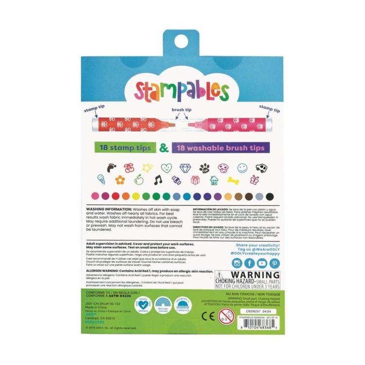 Ooly Stampables Stamp & Brush Markers (02.130.122) - SPADT - speelgoed met advies