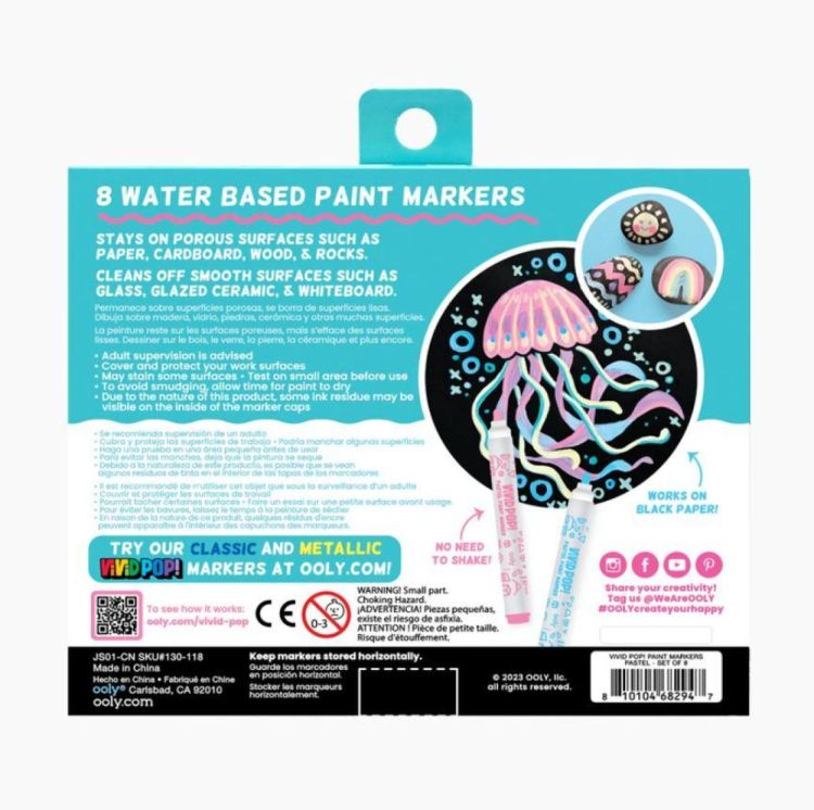 Ooly Vivid Pop! Paint Markers Pastel (02.130.118) - SPADT - speelgoed met advies