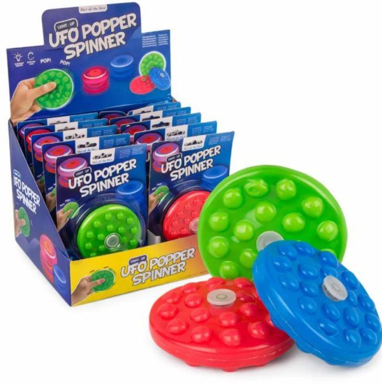 Out of the Blue Ufo Popper Spinner met LED (61/6684) - SPADT - speelgoed met advies