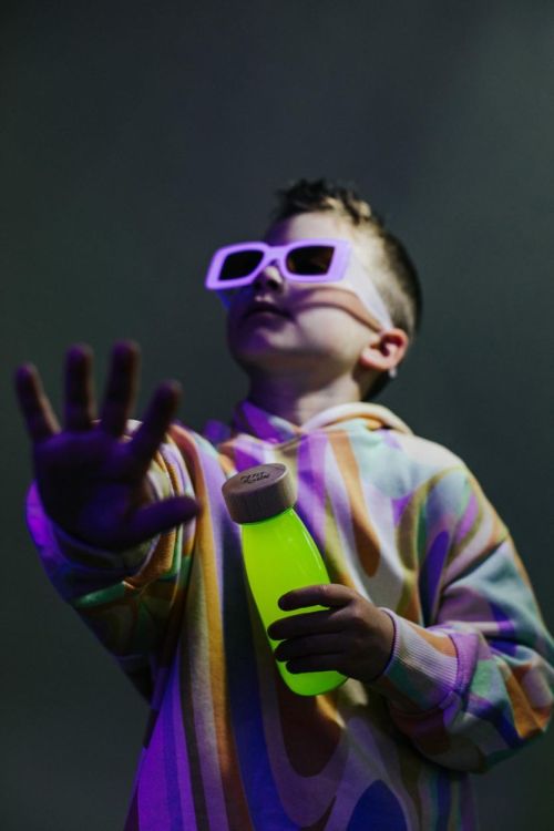 Petit Boum Sensorische Fles Geel Fluo (PBFFLUOY) - SPADT - speelgoed met advies