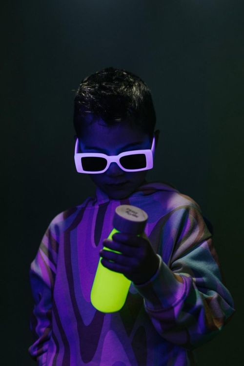 Petit Boum Sensorische Fles Geel Fluo (PBFFLUOY) - SPADT - speelgoed met advies