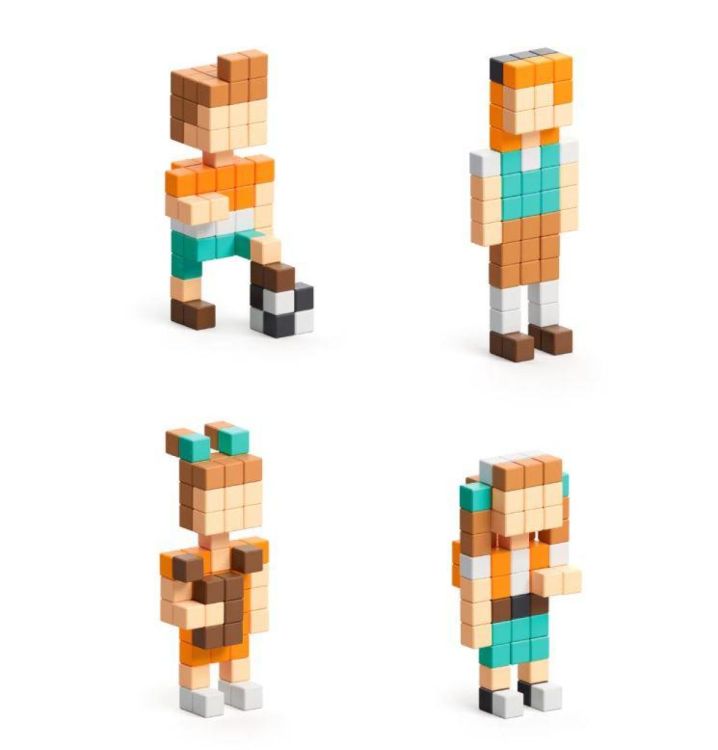 Pixio Happy Family Magnetische Blokjes (PX-30103) - SPADT - speelgoed met advies