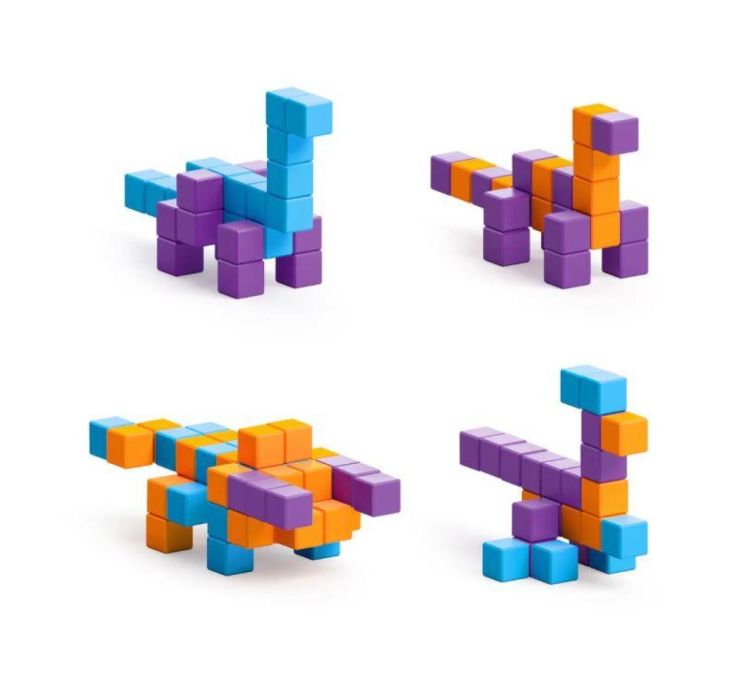 Pixio Mini Dino's Magnetische Blokjes (PX-40101) - SPADT - speelgoed met advies