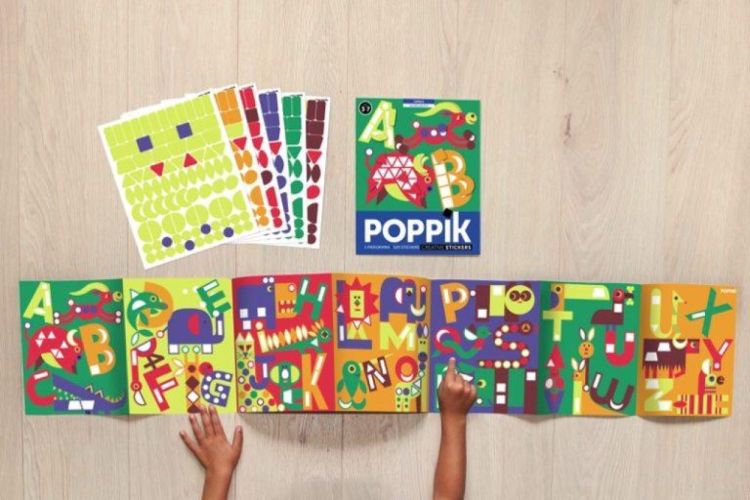 Poppik Poppik Sticker Poster - Letters (MAT010) - SPADT - speelgoed met advies