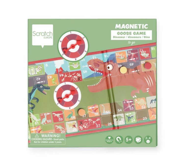 Scratch Magnetisch Bordspel 'To Go' Ganzenbord Dino's (6182211) - SPADT - speelgoed met advies