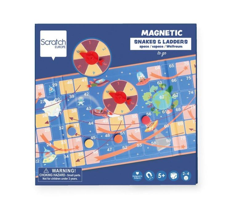 Scratch Magnetisch Bordspel To Go 'Slangen & Ladders' (6182210) - SPADT - speelgoed met advies