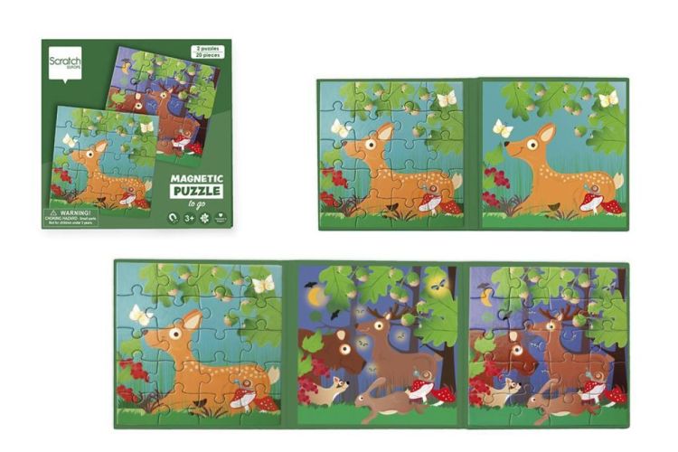 Scratch Magnetisch Puzzelboek 'Bosdieren' (6181155) - SPADT - speelgoed met advies