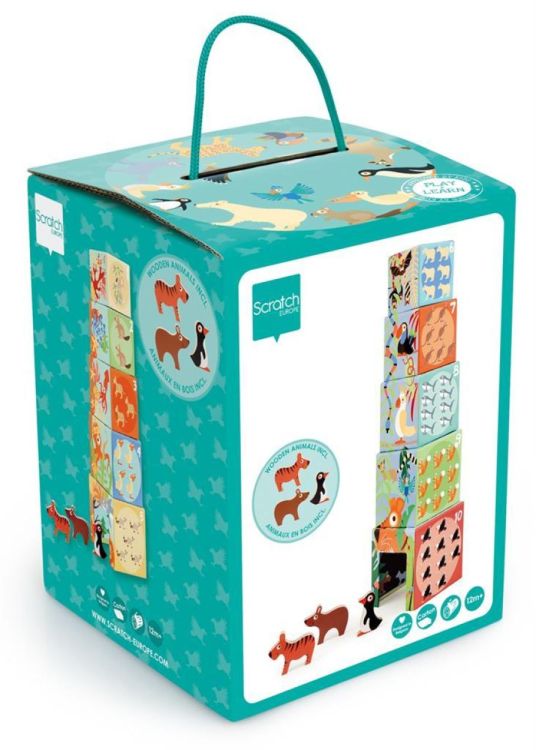 Scratch Stapeltoren 'Dieren van de Wereld' (6181118) - SPADT - speelgoed met advies
