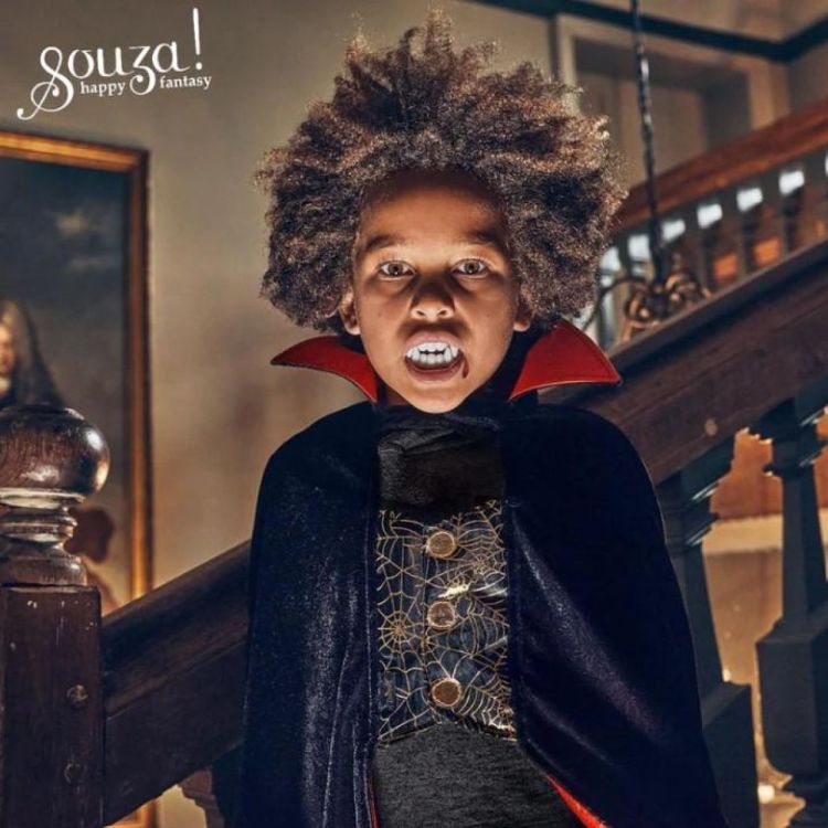 Souza for Kids Dracula Cape (vampier) + tanden (100880) - SPADT - speelgoed met advies