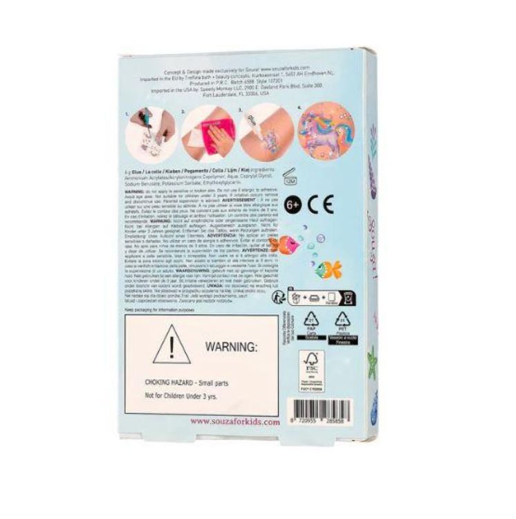 Souza for Kids Glittertattoos Zeemeerminnen (107301) - SPADT - speelgoed met advies