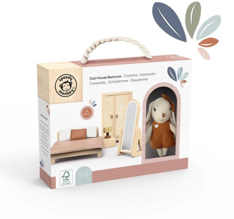 Speedy Monkey Slaapkamer Poppenhuis (SP4001) - SPADT - speelgoed met advies