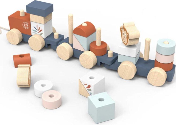 Speedy Monkey Stapeltrein Blokken (SP1004) - SPADT - speelgoed met advies