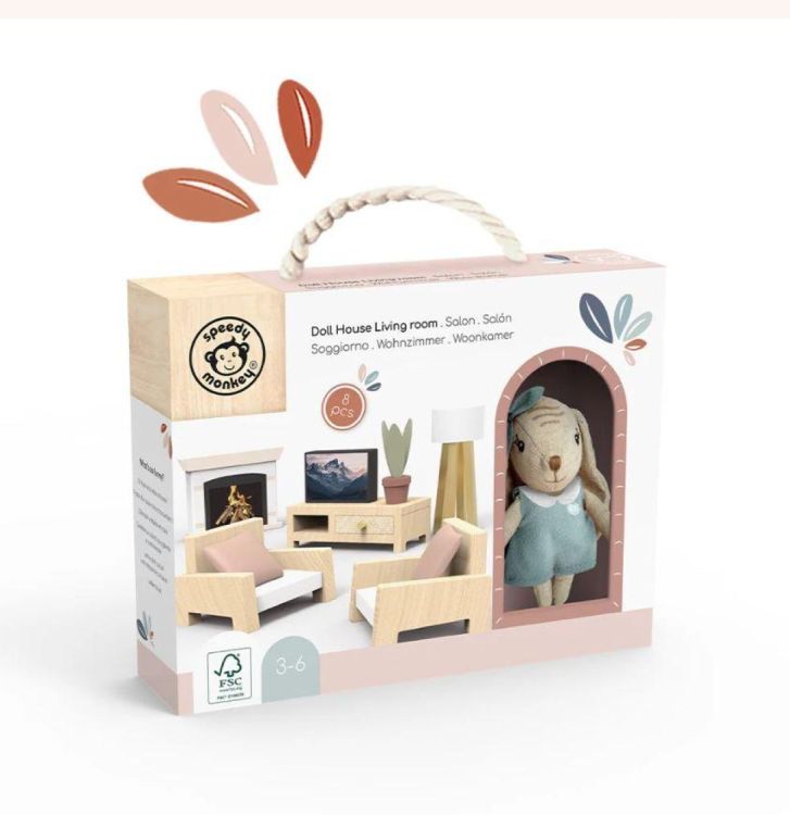 Speedy Monkey Woonkamer Poppenhuis (SP4002) - SPADT - speelgoed met advies