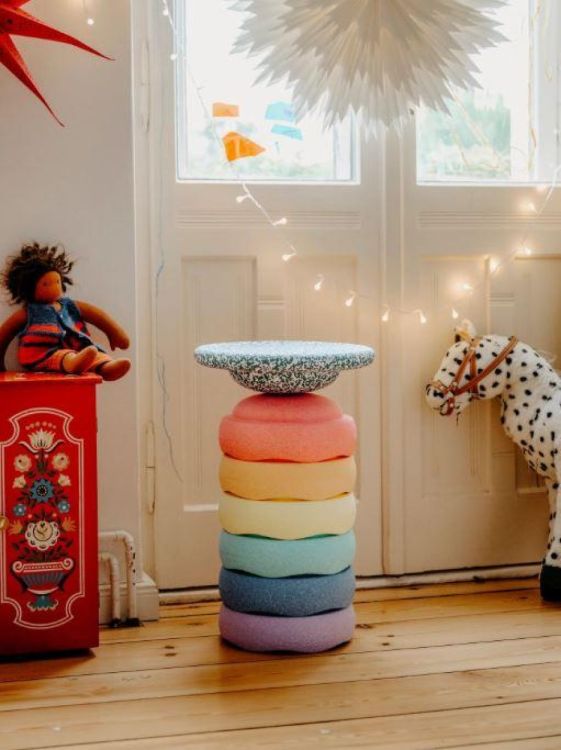 Stapelstein Christmas Special Rainbow Set Pastel (201630) - SPADT - speelgoed met advies