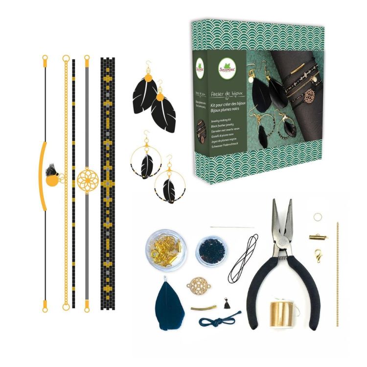 Sycomore Sieraden met Zwarte Veren (SYADB014) - SPADT - speelgoed met advies