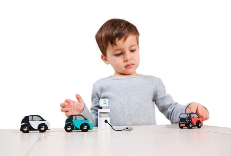 Tender Leaf Toys Elektrische Eco Auto's (4608373) - SPADT - speelgoed met advies