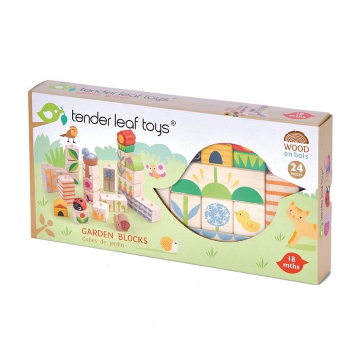 Tender Leaf Toys Houten Blokken 'In de Tuin' (4608453) - SPADT - speelgoed met advies