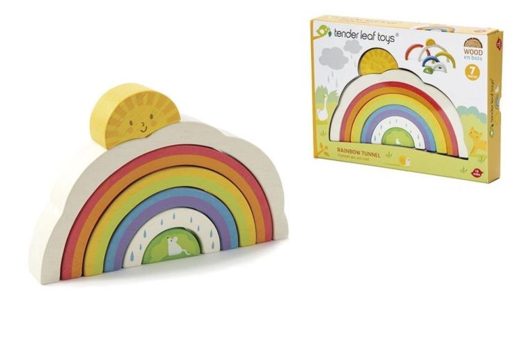 Tender Leaf Toys Houten Puzzel Regenboogtunnel (4608339) - SPADT - speelgoed met advies