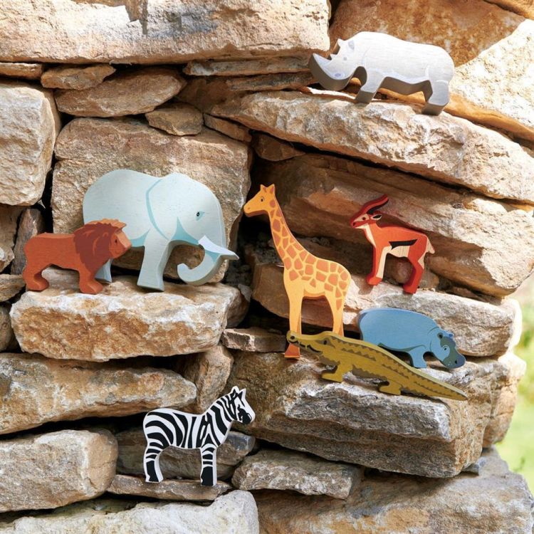 Tender Leaf Toys Houten Safaridieren (4608475) - SPADT - speelgoed met advies