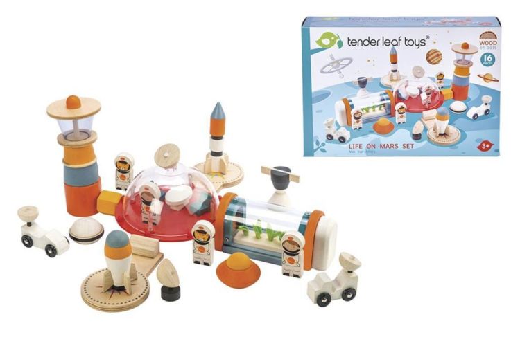 Tender Leaf Toys Houten speelset 'Het leven op Mars' (4608312) - SPADT - speelgoed met advies