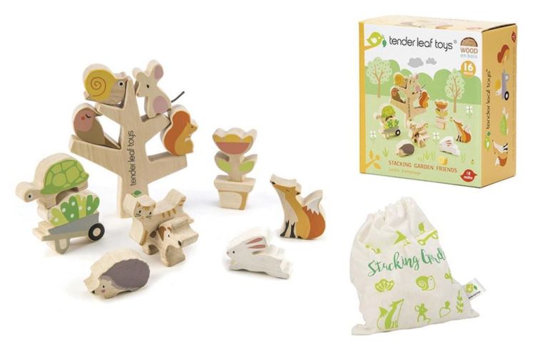 Tender Leaf Toys Houten Stapelboom Dieren (4608402) - SPADT - speelgoed met advies