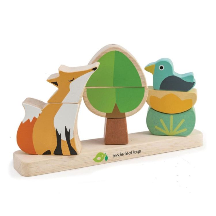 Tender Leaf Toys Magnetische Stapeltoren 'Vos' (4608459) - SPADT - speelgoed met advies