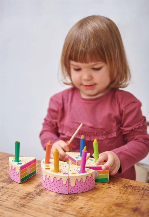 Tender Leaf Toys Verjaardagscake 'Regenboog' (4608282) - SPADT - speelgoed met advies