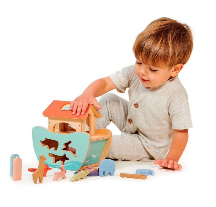 Tender Leaf Toys Vormendoos 'Kleine Ark van Noah' (4608307) - SPADT - speelgoed met advies