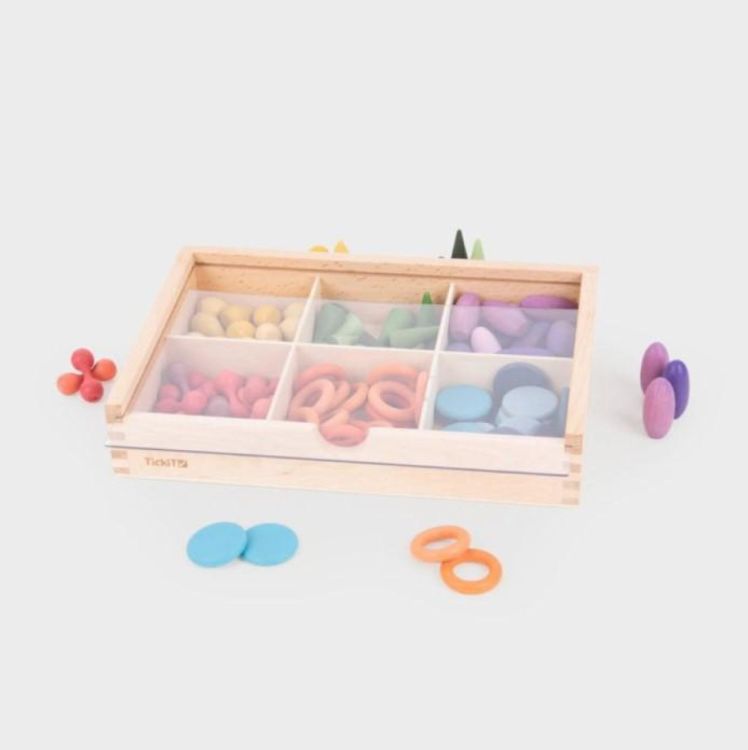 TickiT Houten Loose Parts Sorteerset (109) (73554) - SPADT - speelgoed met advies