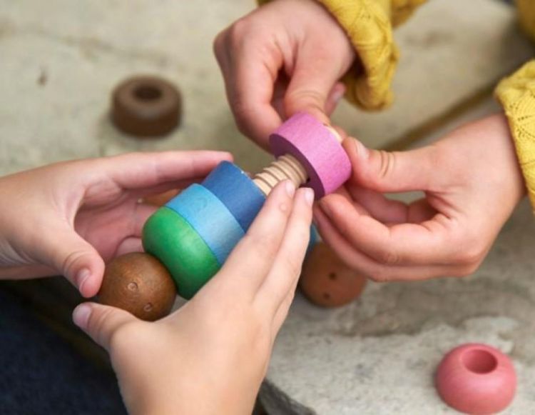 TickiT Regenboog Houten Poppetjes (15) (73526) - SPADT - speelgoed met advies