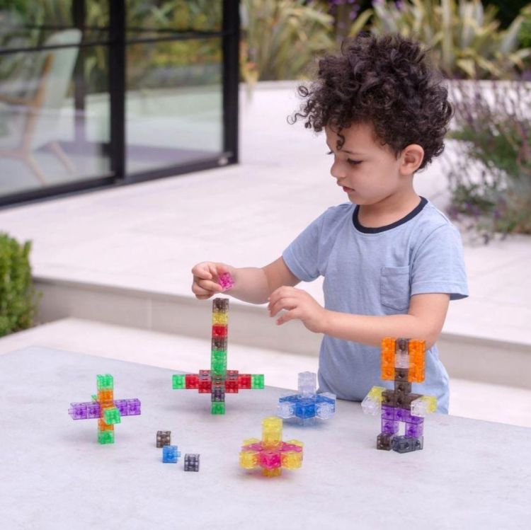 TickiT Transparante Linking Cubes (100) (73161) - SPADT - speelgoed met advies