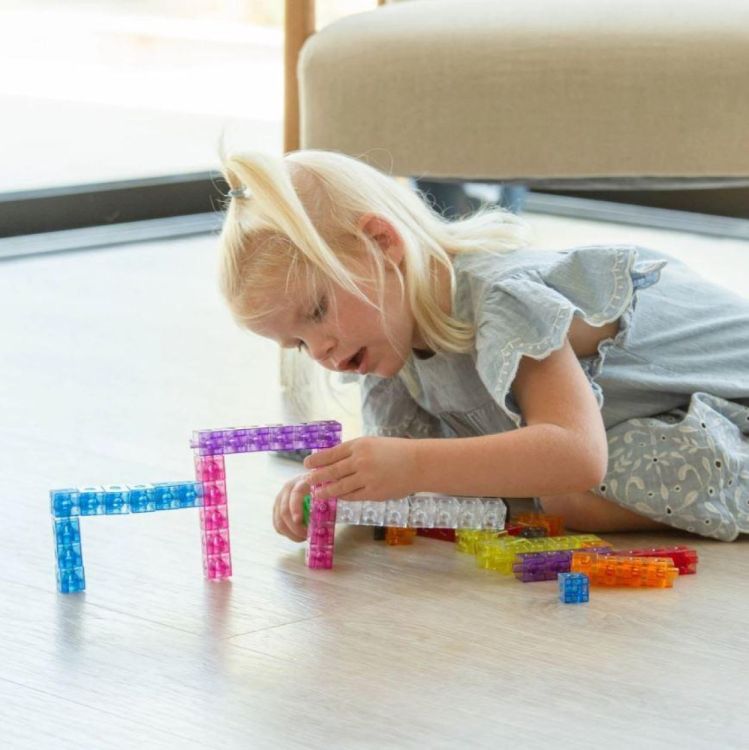 TickiT Transparante Linking Cubes (100) (73161) - SPADT - speelgoed met advies