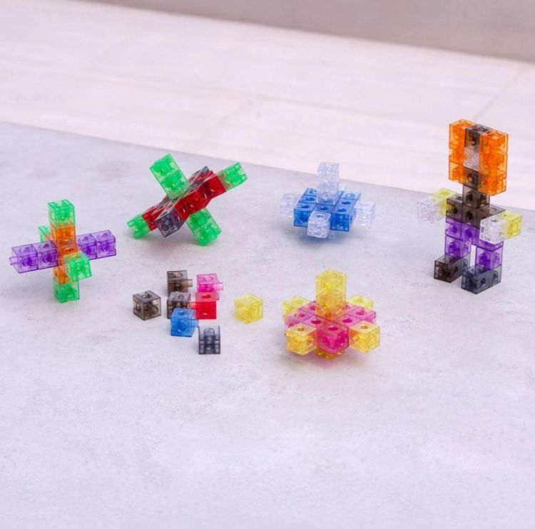 TickiT Transparante Linking Cubes (100) (73161) - SPADT - speelgoed met advies