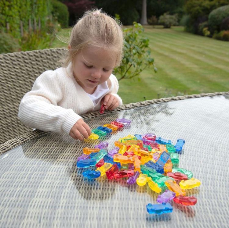 TickiT Transparante Sorteerfiguren Auto's (73149) - SPADT - speelgoed met advies