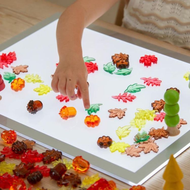 TickiT Transparante Sorteerfiguren Blaadjes en Vruchten (73167) - SPADT - speelgoed met advies